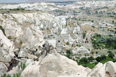 Antik mağara kasaba Göreme, Kapadokya, Türkiye