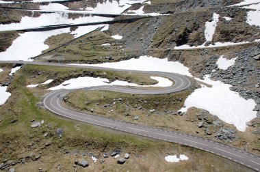 The Transfagarasan winding road clipart