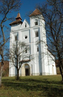 The romanesque church of Herina, Romania clipart