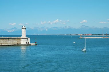 Livorno harbor, Italy. clipart