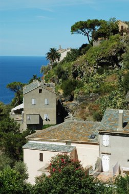 nonza Köyü Deniz Manzaralı. Corsica