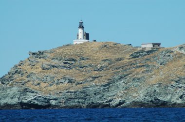 güzel deniz görünümü ve Ile de giraglia Adası, cap corse, Korsika
