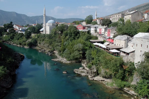 Mostar z mostu, Bośnia i Hercegowina — Zdjęcie stockowe