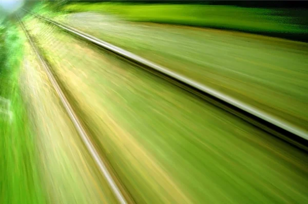 stock image View from an express train on high speed