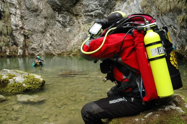 Cave diver — Stock Photo, Image