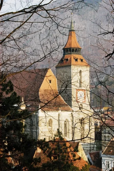 Zwart kerk kathedraal, brasov, Roemenië — Stockfoto
