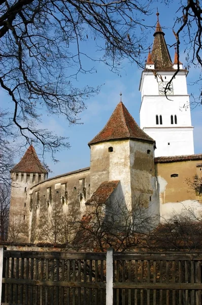 Opevněný kostel harman v Transylvánii, Rumunsko — Stock fotografie