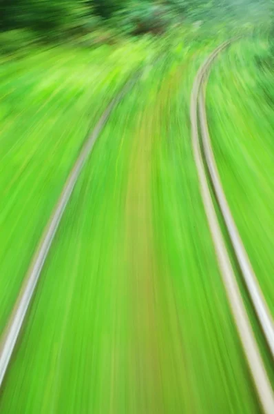 stock image View from an express train on high speed