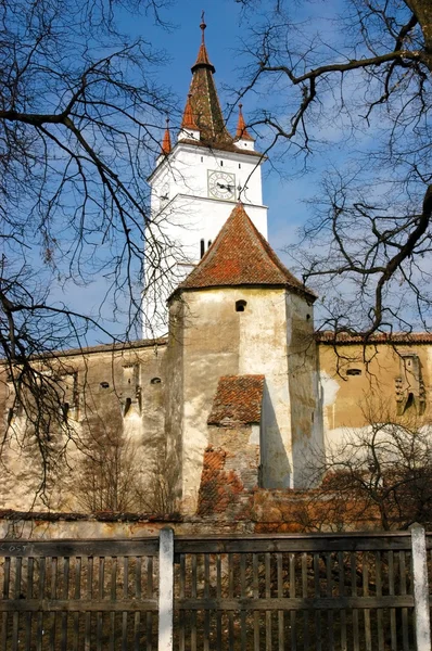 Harman Transylvania'da, Romanya müstahkem Kilisesi — Stok fotoğraf