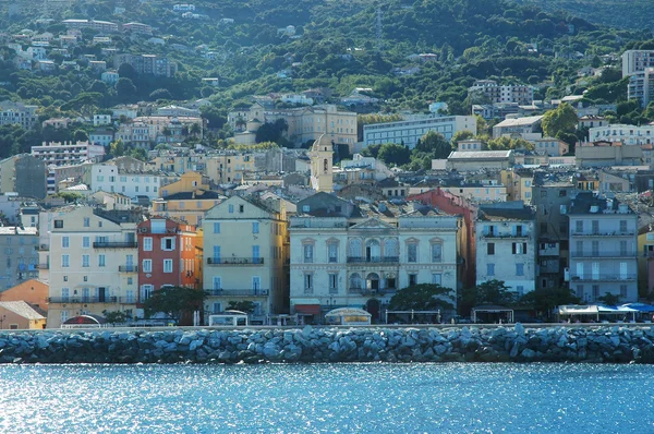 Bastia, liman ve şehir manzarası. Corsica, Fransa — Stok fotoğraf