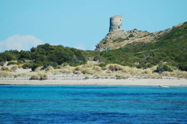 Hermosa vista al mar y la isla de Ile de Giraglia, Cap Corse, Córcega —  Fotos de Stock