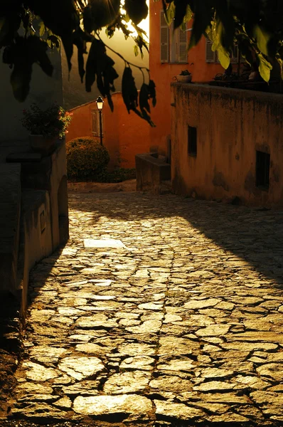 Late afternoon lights in Speloncato village, Corsica — Stock Photo, Image