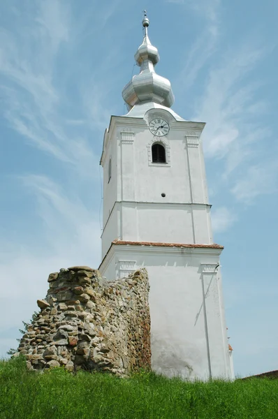 Torre da igreja cristã. Transilvânia, Roménia — Fotografia de Stock