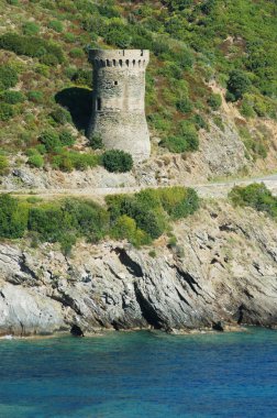 Genoese tower in Corsica, tour de L'Osse clipart