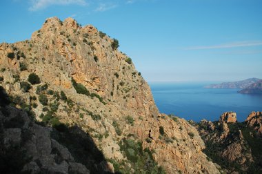 e calanque di piana, Korsika'da Granit kayalar