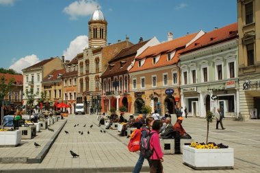 Belediye Meydanı brasov, Transilvanya, Romanya