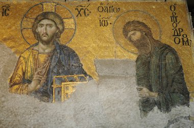 Byzantine Mosaic in Hagia Sophia, Istanbul clipart