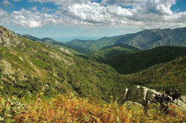 Inland Corsica mountains clipart