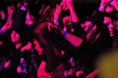 canlı bir konser fanlar