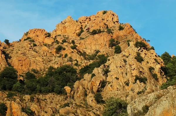 E calanque di piana, granit vaggar på Korsika — Stockfoto