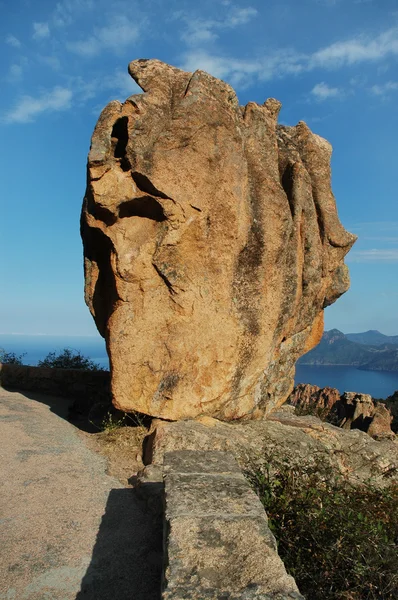 E Calanque di Piana, rochas de granito na Córsega — Fotografia de Stock