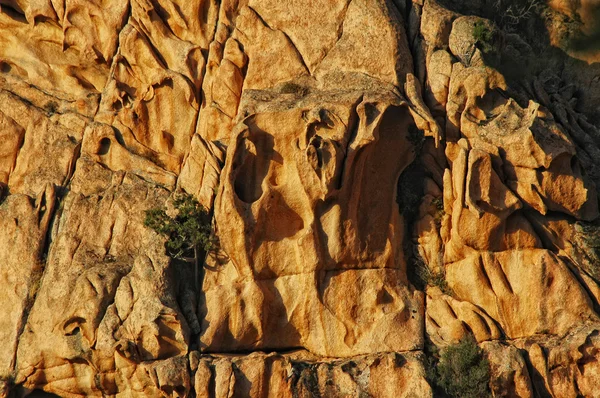 E calanque di piana, granieten stenen in corsica — Stockfoto