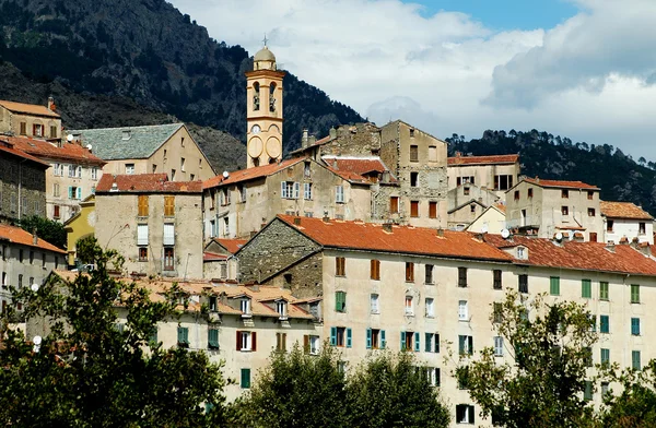 The citadel and the city of Corte in Corsica — Stock Photo, Image