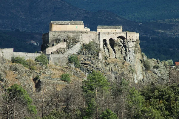 Corte citadellet, Korsika, Frankrike — Stock fotografie
