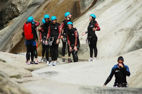 Extrém canyoning — Stock Fotó