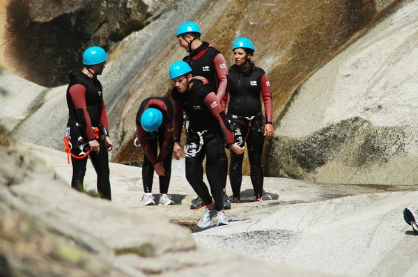 Extrém canyoning — Stock Fotó