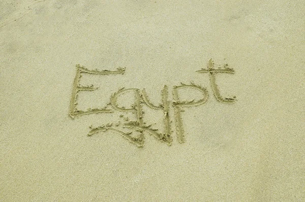 Egypt, letters on the sand — Stock Photo, Image