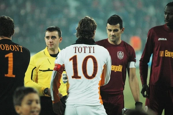 Soccer game beginning, AS Roma - CFR Cluj — Stock Photo, Image