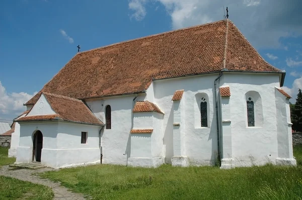 Chiesa fortificata di Ghelinta nella contea di Covasna, Romania . — Foto Stock