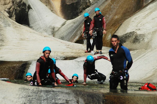 stock image Extreme canyoning