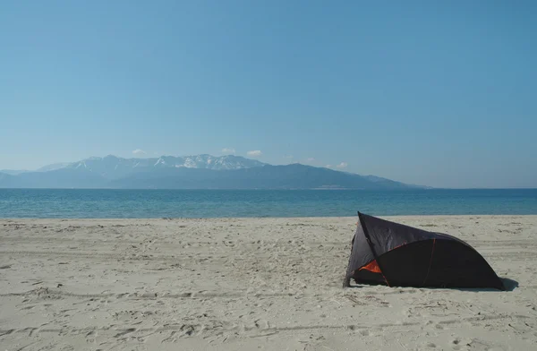 Tent op het strand — Stockfoto