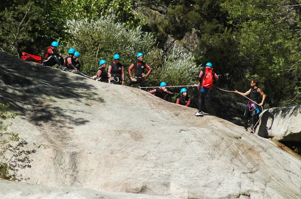 Extrém canyoning — Stock Fotó