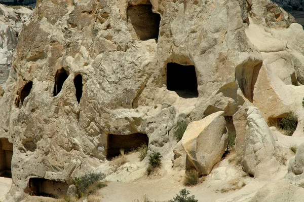 古代洞穴镇附近格雷梅，卡帕多细亚、 土耳其 — 图库照片