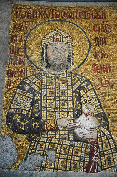 Bizantyjska mozaika w hagia sophia, istanbul — Zdjęcie stockowe