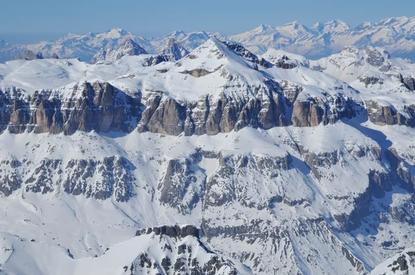 Ski resort in the Dolomities, Dolomiti - Italy in wintertime — Stock Photo, Image
