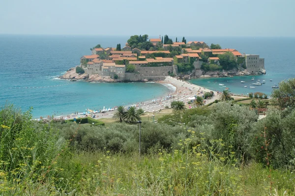 Península de Sveti Stefan, costa de Montenegro — Foto de Stock