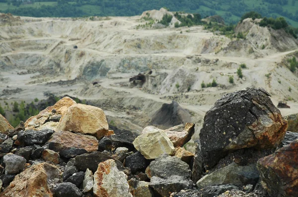 Odkrywkowych kopalni złota, Rumunia — Zdjęcie stockowe