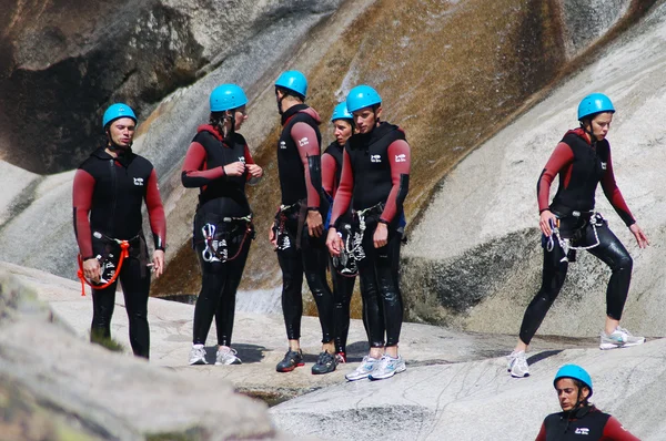 stock image Extreme canyoning