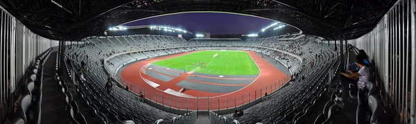 Панорама футбольного стадиона — стоковое фото