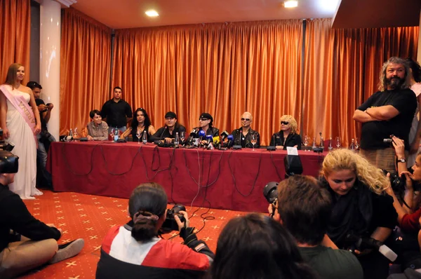 Scorpions rock band conferenza stampa — Foto Stock