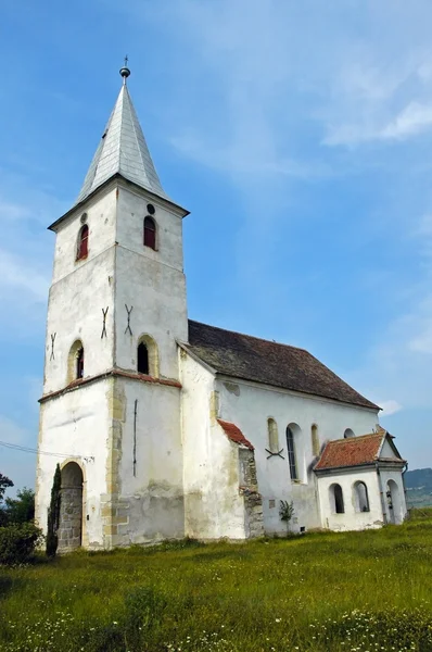 Protestantský kostel v Transylvánii, Rumunsko — Stock fotografie
