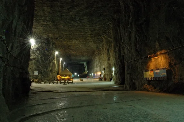 Praid (Parajd) podzemní solný důl — Stock fotografie