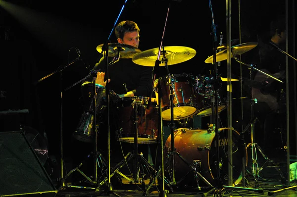 Drummer performing live — Stock Photo, Image