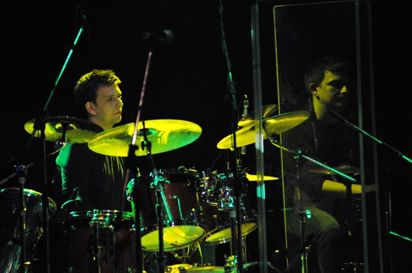 Drummer live optreden — Stockfoto