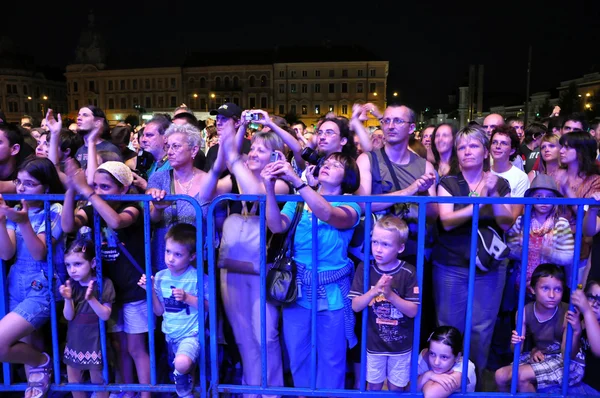 Audiência pública num concerto — Fotografia de Stock