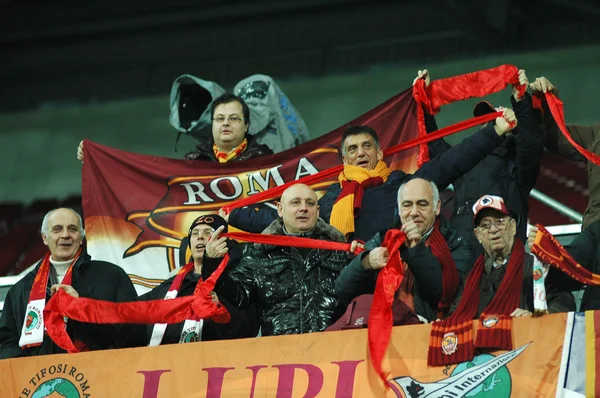 Italian fans of AS Roma Royalty Free Stock Images